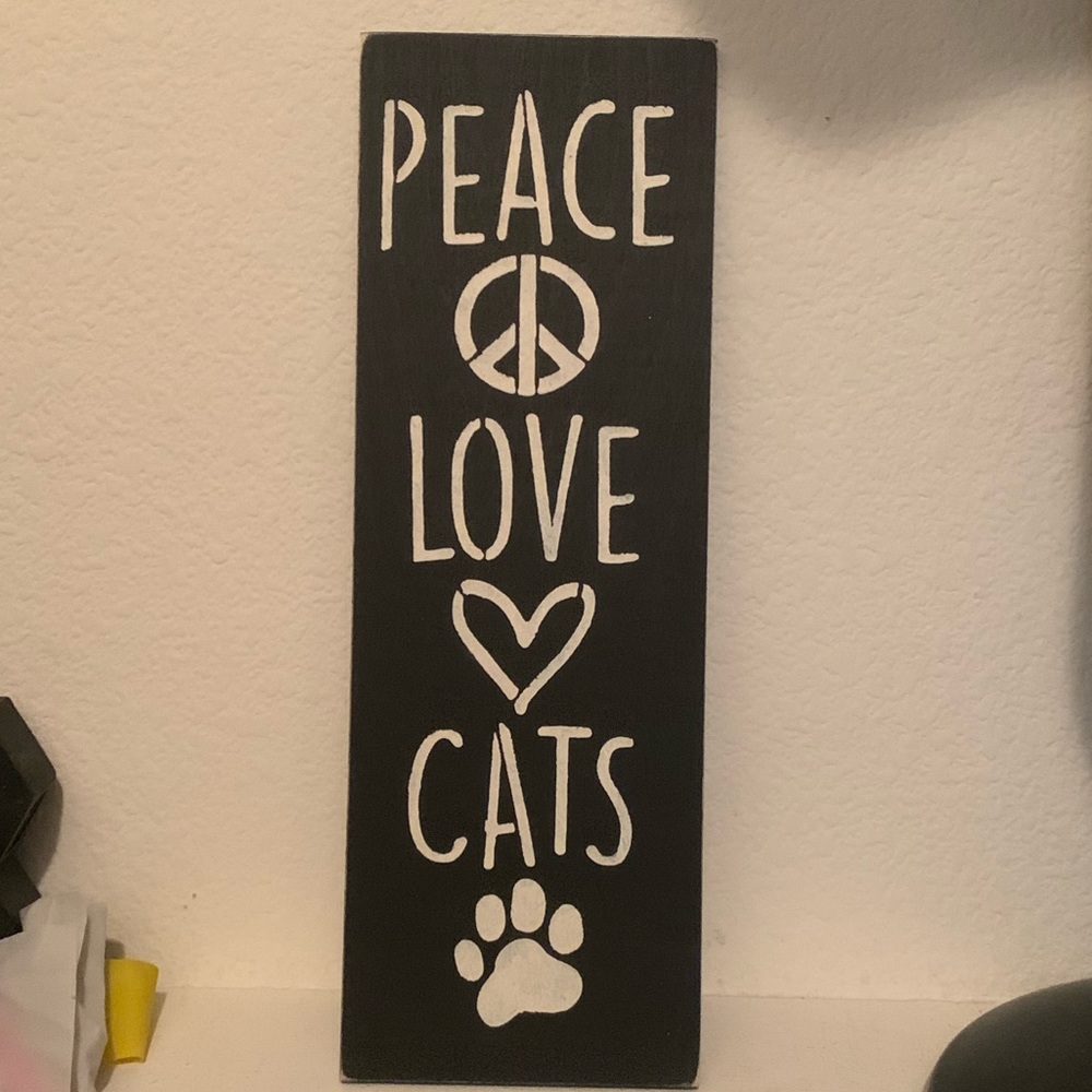 Peace. Love. Cats. Wall art